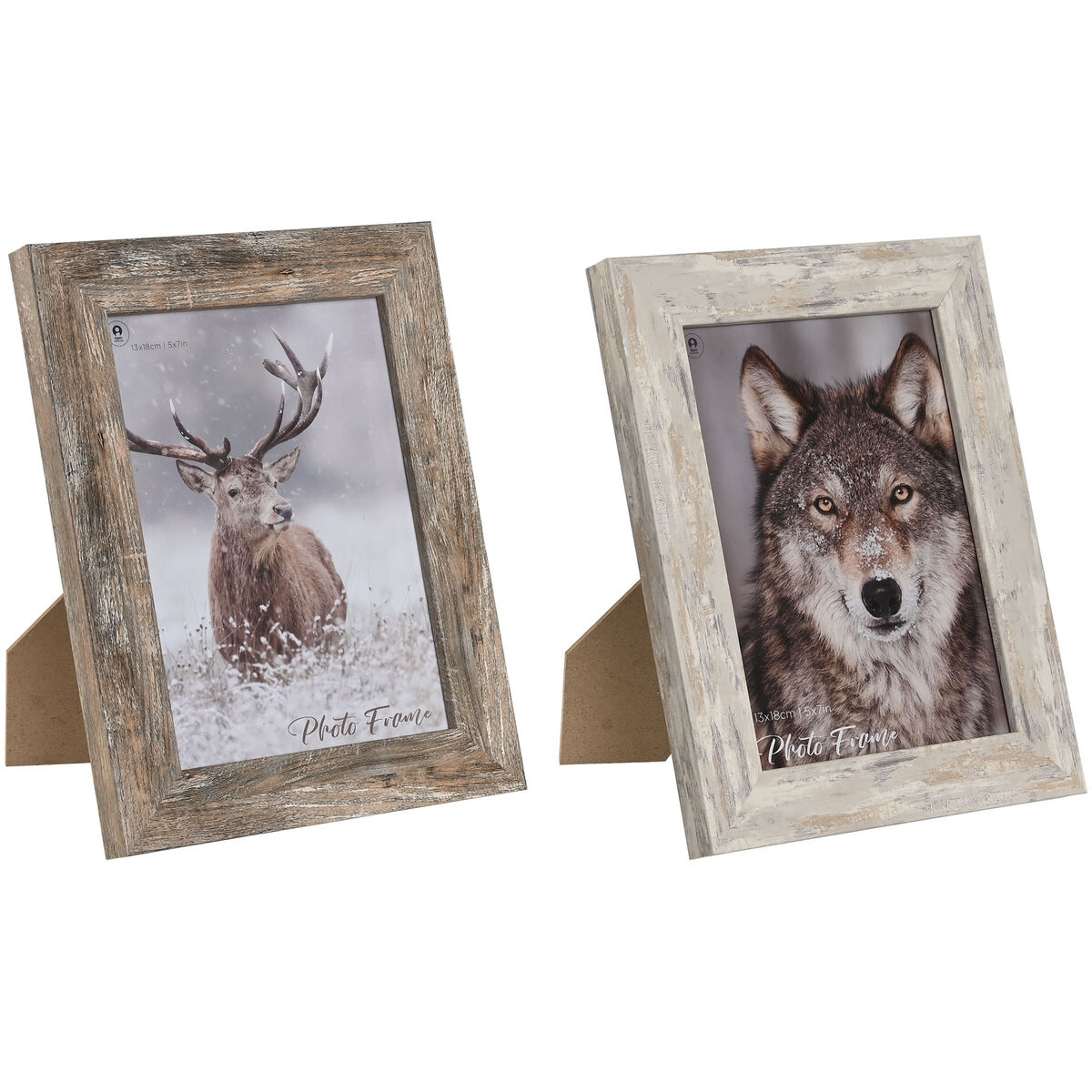 Rám na fotografie Home ESPRIT Biela Prírodná Aluminium Sklo polystyrén Scandi 16 x 2 x 22 cm (2 kusov)