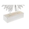 Dekoratívne postava DKD Home Decor 36 x 7 x 46 cm Biela Tropické List rastliny