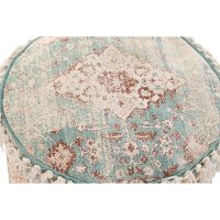 Vankúšik DKD Home Decor Podlaha 46 x 46 x 37 cm Gaštanová zelená Žltá Arab 45 x 45 x 35 cm Strapce