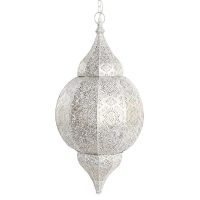 Stropné svetlo DKD Home Decor Biela Zlatá Železo 50 W 30 x 30 x 65 cm