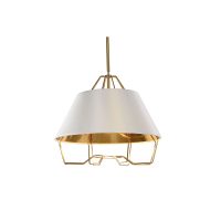 Stropné svetlo DKD Home Decor Biela Zlatá PVC Kov 50 W 38 x 38 x 32 cm