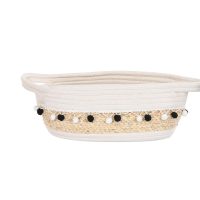 Súprava košíkov DKD Home Decor Biela Sivá Aluminium Boho 36 x 26 x 15 cm 45 x 25 x 16 cm 3 Kusy (2 kusov)