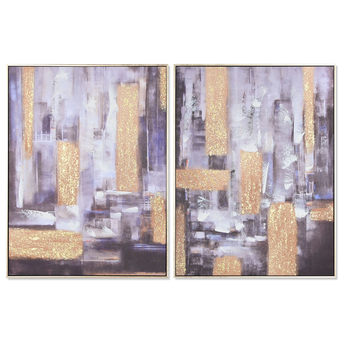 Maľba Home ESPRIT Abstraktný Moderný 62 x 4,5 x 82 cm (2 kusov)