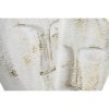 Dekoratívne postava DKD Home Decor 23 x 10 x 30 cm Tvár Zlatá Aluminium Biela