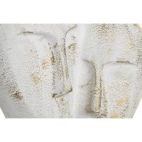 Dekoratívne postava DKD Home Decor 23 x 10 x 30 cm Tvár Zlatá Aluminium Biela