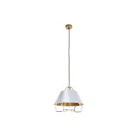 Stropné svetlo DKD Home Decor Biela Zlatá PVC Kov 50 W 38 x 38 x 32 cm