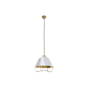 Stropné svetlo DKD Home Decor Biela Zlatá PVC Kov 50 W 38 x 38 x 32 cm