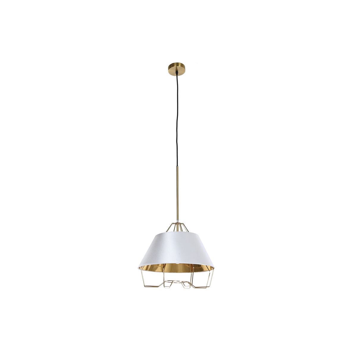 Stropné svetlo DKD Home Decor Biela Zlatá PVC Kov 50 W 38 x 38 x 32 cm