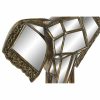 Dekorácia na stenu DKD Home Decor Zrkadlo Slon Zlatá Živica (41 x 11 x 38 cm)