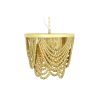 Stropné svetlo DKD Home Decor Kov Gaštanová Žltá 50 W Drevo MDF (35 x 35 x 95 cm)