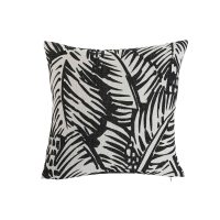 Vankúšik Home ESPRIT Biela Čierna vytlačený 45 x 15 x 45 cm