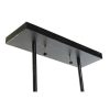 Stropné svetlo DKD Home Decor Sklo Čierna Gaštanová Aluminium (50 x 8 x 21 cm)