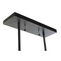 Stropné svetlo DKD Home Decor Sklo Čierna Gaštanová Aluminium (50 x 8 x 21 cm)