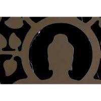 Dekorácia na stenu Home ESPRIT Čierna Zlatá Buddha Orientálny 100 x 1 x 100 cm (2 kusov)