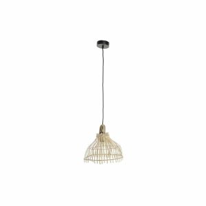 Stropné svetlo DKD Home Decor Gaštanová Viacfarebná Kov prútený 50 W Mestská 220 V 30 x 30 x 29 cm