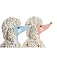 Dekoratívne postava DKD Home Decor 18 x 10 x 30,5 cm Scandi Modrá Ružová (2 kusov)