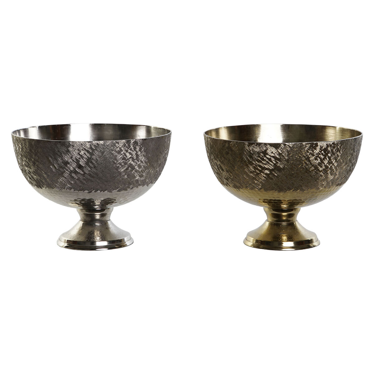 Stolové dekorácie DKD Home Decor Zlatá Striebristý Moderný 25 x 25 x 18 cm (2 kusov)