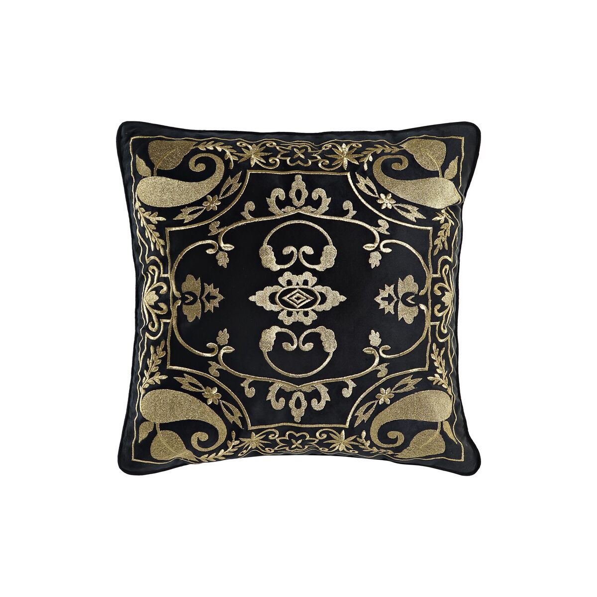 Vankúšik DKD Home Decor Čierna Zlatá 45 x 10 x 45 cm Arab