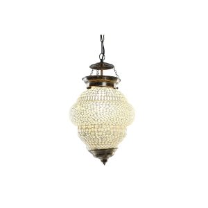 Stropné svetlo DKD Home Decor Biela Kov Sklo 25 W 23 x 23 x 33 cm