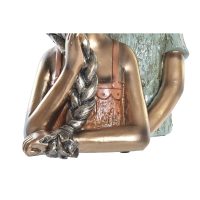 Dekoratívne postava DKD Home Decor 19 x 15 x 28 cm Červená Zlatá Tyrkysový Chlapci (2 kusov)