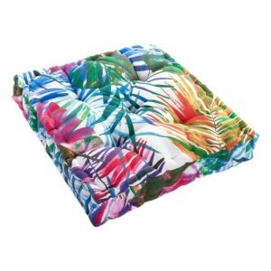 Vankúšik DKD Home Decor 8424001666423 Oceán Polyester Aluminium Viacfarebná Tropické List rastliny (43 x 43 x 7 cm)