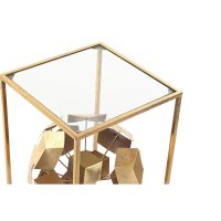 Stolná lampa DKD Home Decor Zlatá 220 V 50 W Moderný Geometrický (30 x 30 x 71 cm)