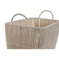 Súprava košíkov DKD Home Decor Béžová Kov 39 x 29 x 31 cm 3 Kusy