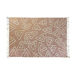 Koberec DKD Home Decor Ružová Terakota Biela Strapce Mestská (160 x 230 x 1 cm)