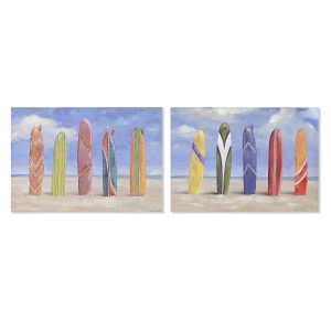 Maľba Home ESPRIT Surfovanie 100 x 3 x 70 cm (2 kusov)