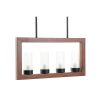 Stropné svetlo DKD Home Decor Gaštanová Aluminium Sklo (52 x 6 x 26 cm)