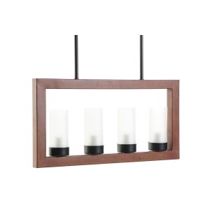 Stropné svetlo DKD Home Decor Gaštanová Aluminium Sklo (52 x 6 x 26 cm)