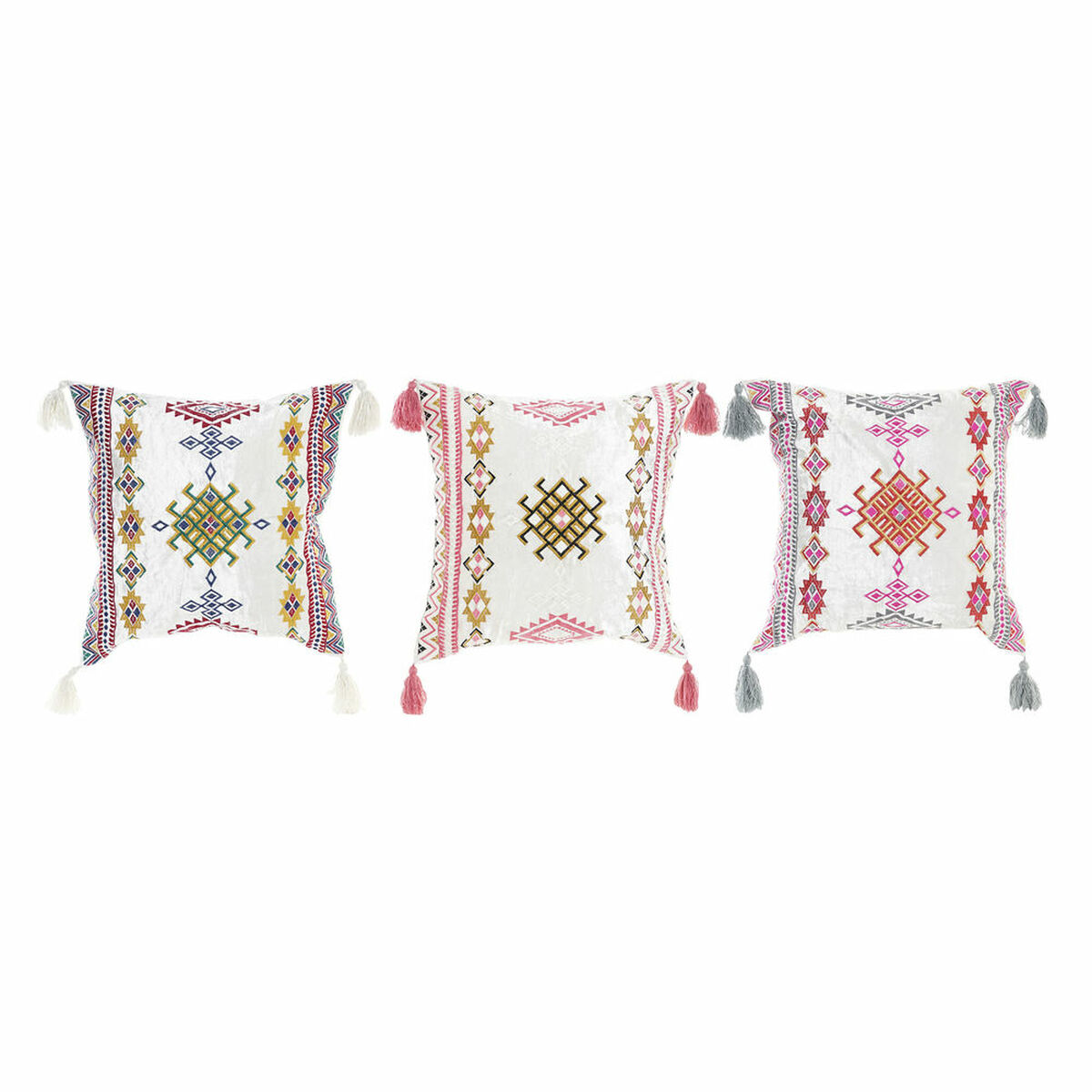 Vankúšik DKD Home Decor 8424001817528 Viacfarebná Arab 40 x 10 x 40 cm Strapce (3 Kusy)
