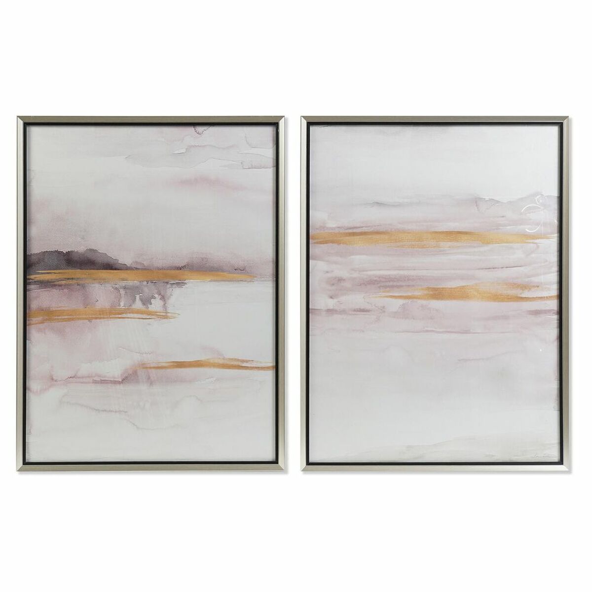 Maľba DKD Home Decor 60 x 3,5 x 80 cm Abstraktný Mestská (2 kusov)