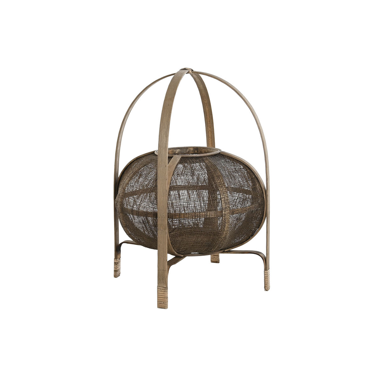 Svietnik DKD Home Decor Prírodná Gaštanová Bambus 33 x 33 x 42 cm