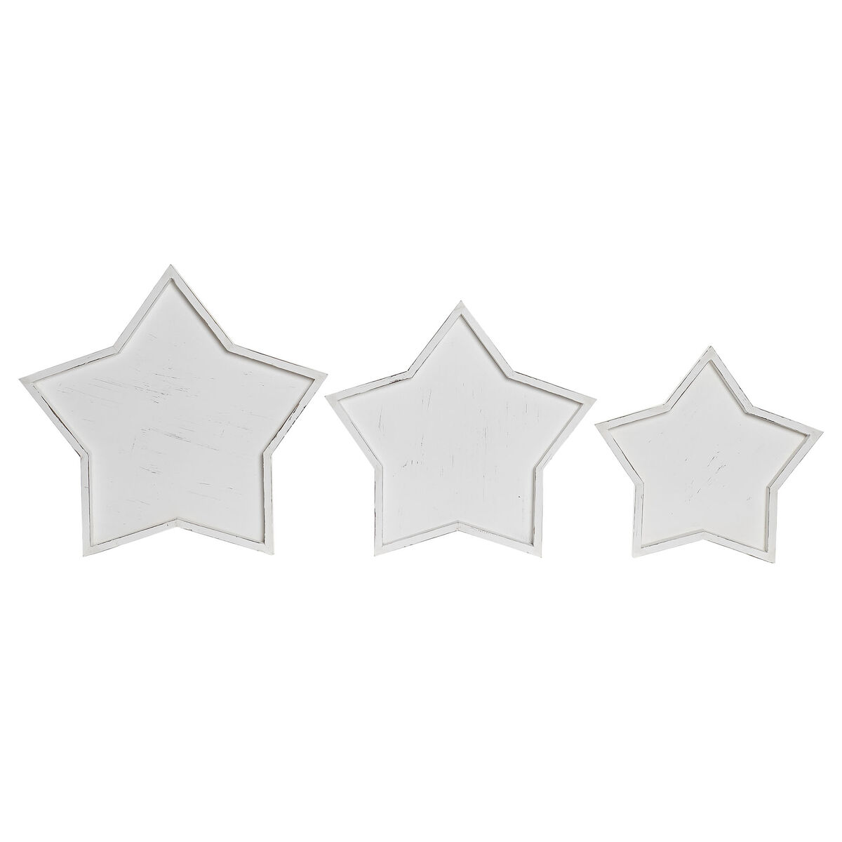 Stolové dekorácie DKD Home Decor 57 x 54 x 3 cm Biela Shabby Chic Čistenie (3 Kusy)