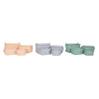 Súprava košíkov DKD Home Decor 39 x 27 x 24 cm Plátno Moderný (3 kusov)