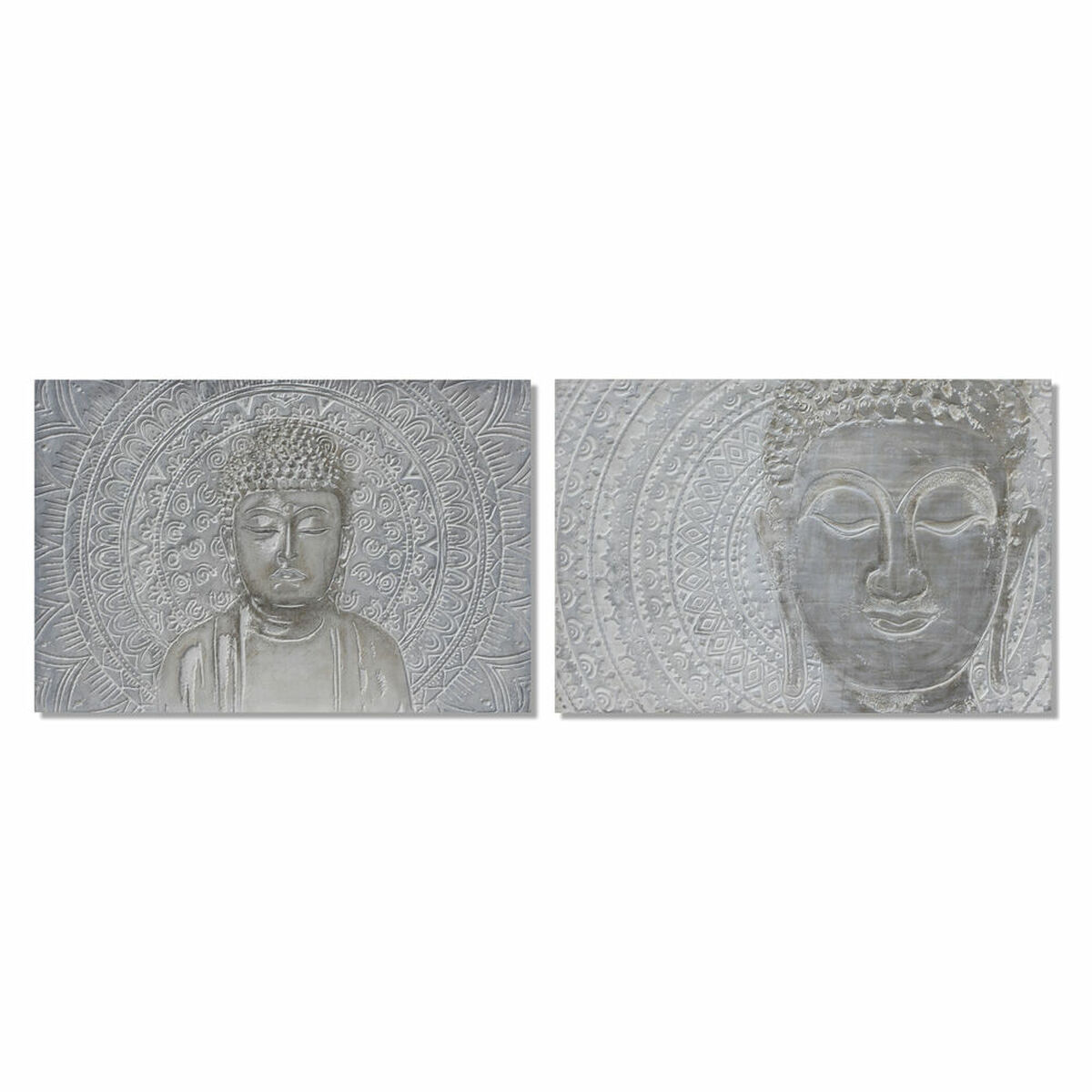 Maľba DKD Home Decor 120 x 2,8 x 80 cm Buddha Orientálny (2 kusov)