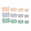 Súprava košíkov DKD Home Decor 39 x 27 x 24 cm Plátno Moderný (3 kusov)