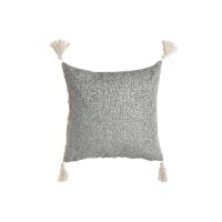 Vankúšik Home ESPRIT Biela Sivá Strapce Boho 45 x 15 x 45 cm