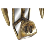 Dekorácia na stenu DKD Home Decor Zrkadlo Slon Zlatá Živica (41 x 11 x 38 cm)