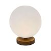 Stolná lampa DKD Home Decor Prírodná Drevo Polyetylén Aluminium Biela (20 x 20 x 23 cm)