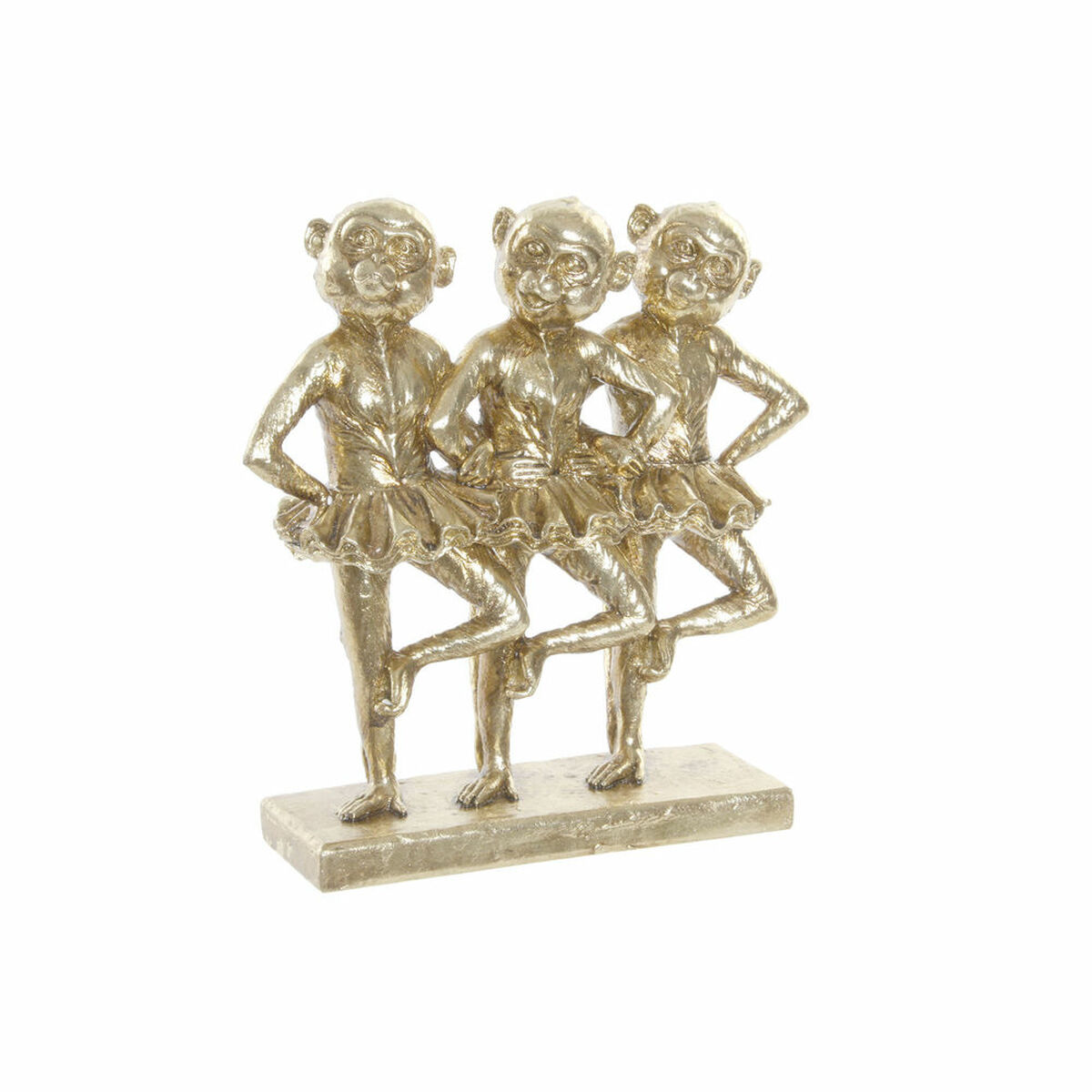 Dekoratívne postava DKD Home Decor FZ-91957 Sivá Zlatá Živica Obdĺžnikový Koloniálny štýl Moderný opica 23 x 9,5 x 24 cm