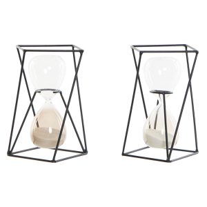 Presýpacie hodiny DKD Home Decor Čierna Vonná Živica Terakota 14 x 14 x 19 cm