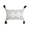 Vankúšik Home ESPRIT Biela Čierna Kosoštvorce 50 x 15 x 30 cm
