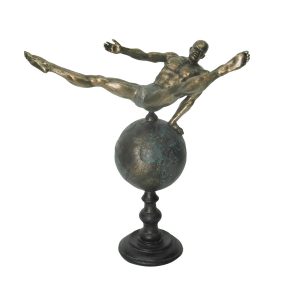 Dekoratívne postava DKD Home Decor Svet Zlatá Živica Gymnasta Moderný (29 x 16 x 33 cm)