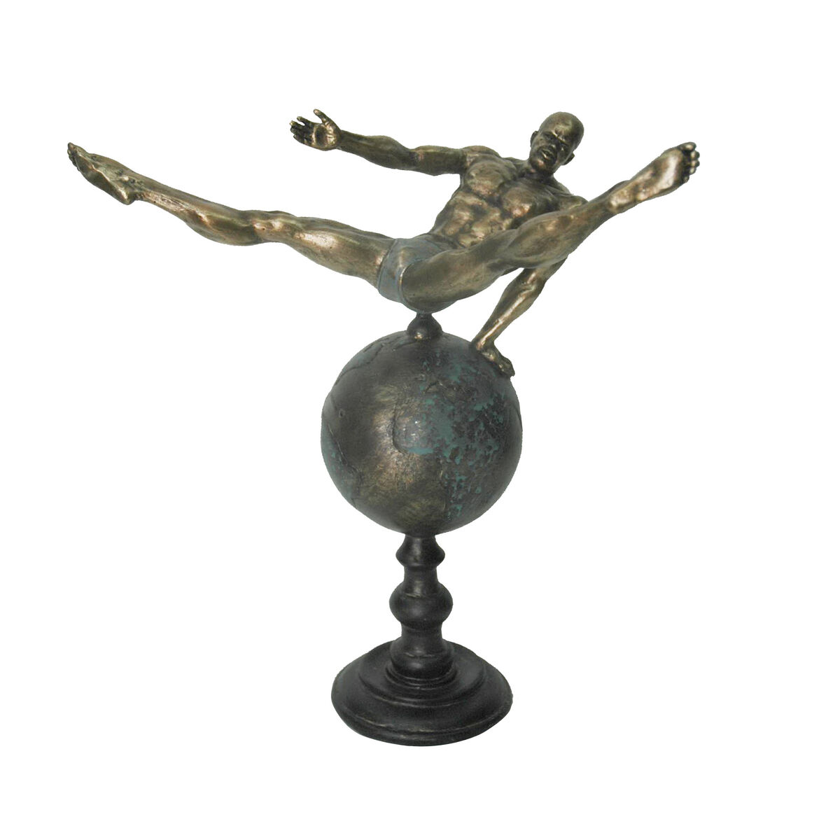 Dekoratívne postava DKD Home Decor Svet Zlatá Živica Gymnasta Moderný (29 x 16 x 33 cm)