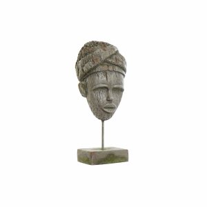 Dekoratívne postava DKD Home Decor 24 x 15 x 58 cm Sivá Koloniálny štýl Afričanka