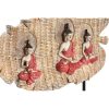 Dekoratívne postava DKD Home Decor 38 x 6 x 29,5 cm Červená Buddha zelená Orientálny (2 kusov)