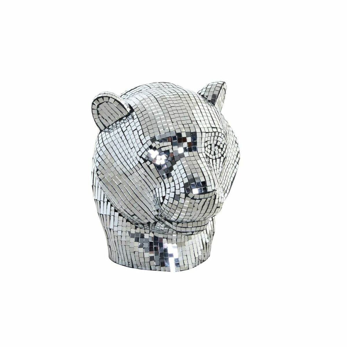 Dekoratívne postava DKD Home Decor Striebristý Leopard Živica (31 x 27 x 32 cm)