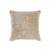 Vankúšik DKD Home Decor Zlatá 45 x 10 x 45 cm Kvety